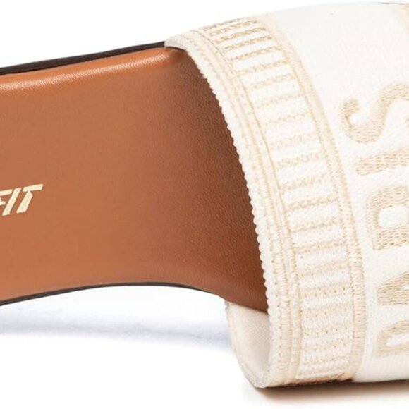 Women’s Flat Sandals Comfortable Summer Slip-On Dressy Shoes Size 8 - Picture 3 of 8